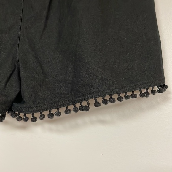 Super Cute J Crew Black Linen Blend  Drawstring Shorts , like new! XS - Picture 4 of 8